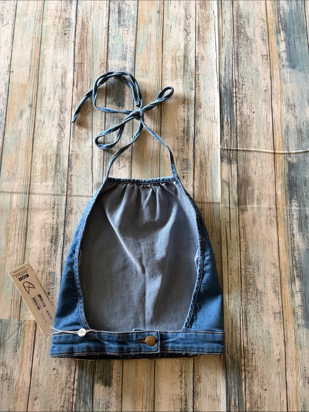 Urban Outfitters MINKPINK Women's Denim Halter Top NWT - Picture 3 of 4